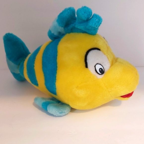 Disney | Toys | Disney The Little Mermaid Flounder Plush Stuffed Toy ...